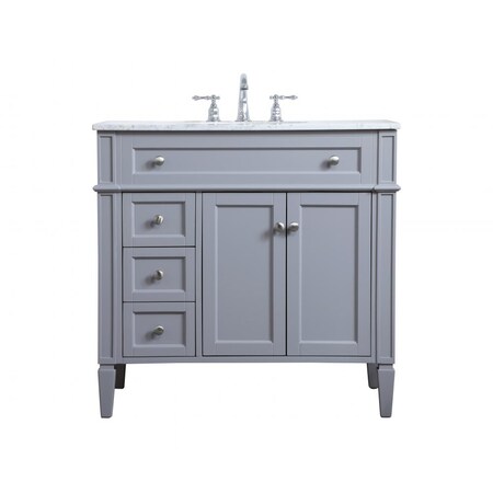 Elegant Lighting 36 inch single bathroom vanity in Grey VF12536GR